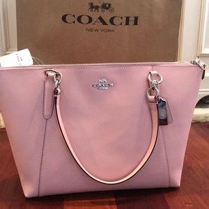 NWT Coach Cross Grain Ava Tote F57526 in Blush